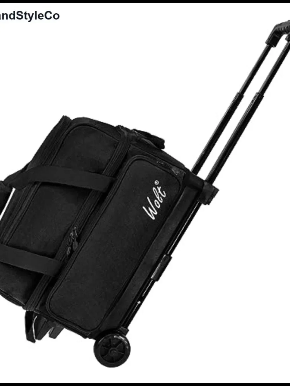 2 Ball Bowling Roller Bag with Wheels & Retractable Handle 40
